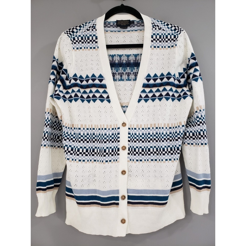 NWOT PETITE LARGE Pendleton southwestern V-Neck cardigan sweater aztec tribal